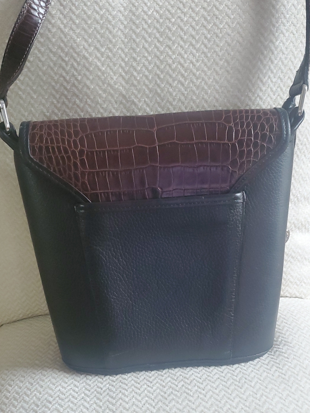 Brighton Magdaleine Two Tone Leather Shoulder/ Crossbody Bag - Picture 3 of 15